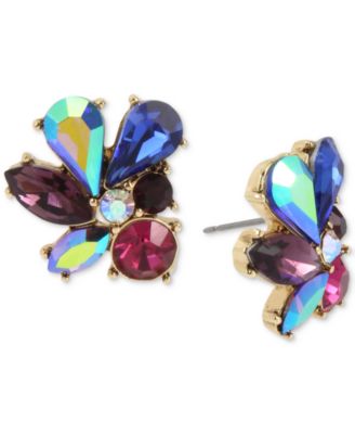 Betsey Johnson - Gold-Tone Multi-Stone Cluster Stud Earrings